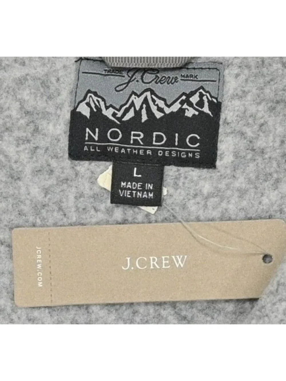 J.Crew Nordic Half-Zip Pullover in Polartec Sweater Fleece AD178 in Grey